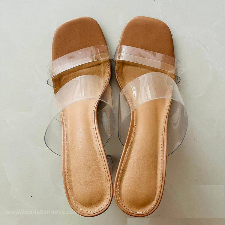 used heeled slippers